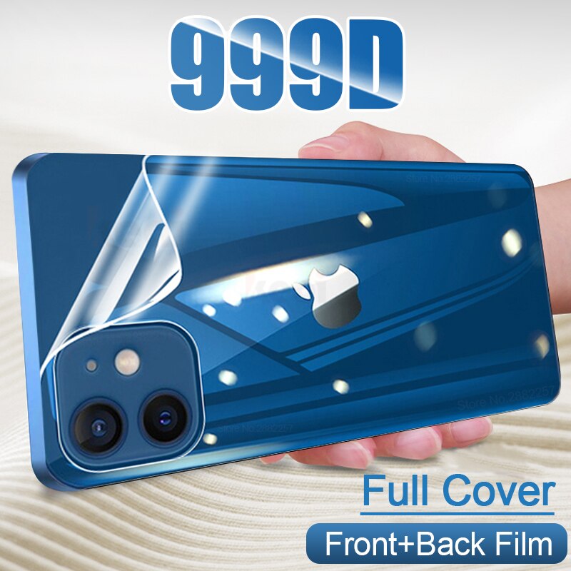 Full Cover Hydrogel Film For iPhone 11 12 Pro MAX mini Screen Protector For iPhone 7 8 6 6s Plus XS XR X SE 2020 Film Not Glass