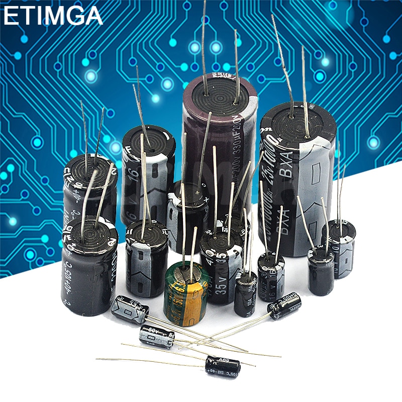 10PCS/LOT DIP Aluminum Electrolytic Capacitor 16V/25V/35V/50V/10/47/100/220/1000/2200uf