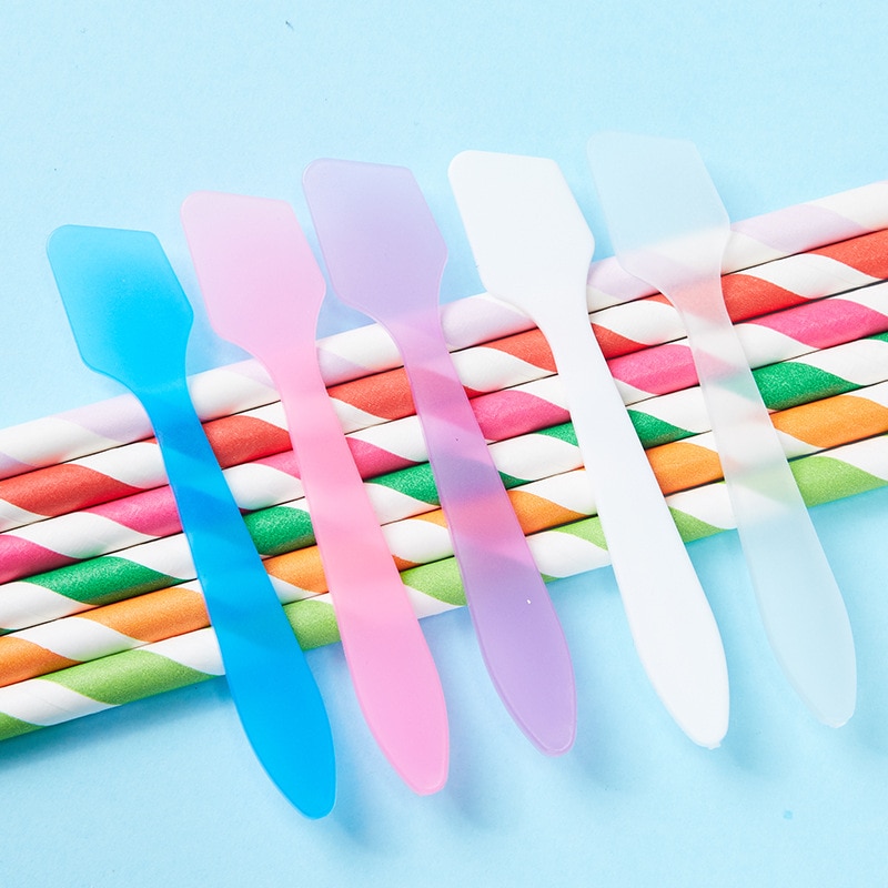 5pcs Mini Cosmetic Spatulas Face Cream Makeup Mask Spoons Cosmetic Beauty Scoop Small Stick For Skin Care
