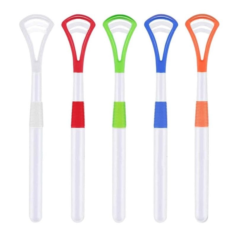1Pcs Tongue Scraper Tongue Brush Cleaner Oral Fresh Breath Remove Tongue Coating Cleaning Tongue Toothbrush Brush