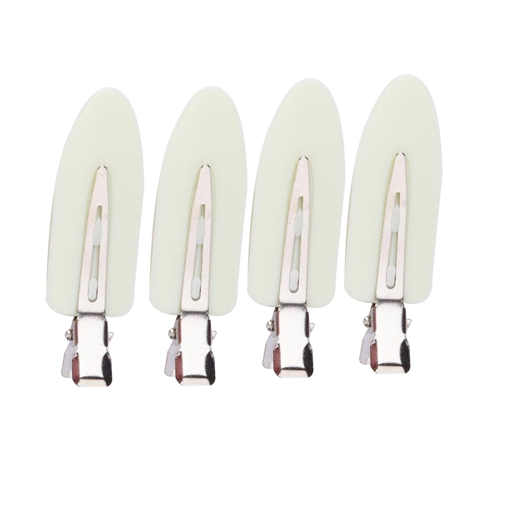 4 Pack Plastic No Bend Curl Pin Hair Clips Bangs Styling Clamps Barrettes