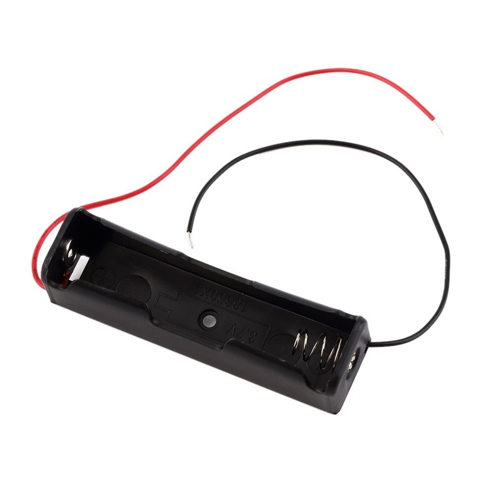 Black Plastic 1x 2x 3x 4x 18650 Battery Storage Box Case 1 2 3 4 Slot Way DIY Batteries Clip Holder Container With Wire Lead Pin