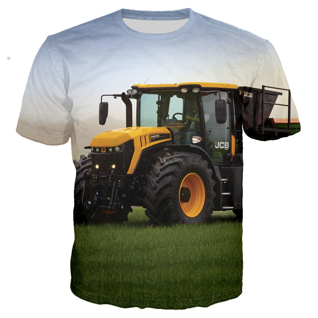 Oversized 3D Print New Car Tractor T shirt Men Hip Hop Ropa Hombre Casual Streetwear Boy T-shirt Man Tshirt Tops Male Clothes