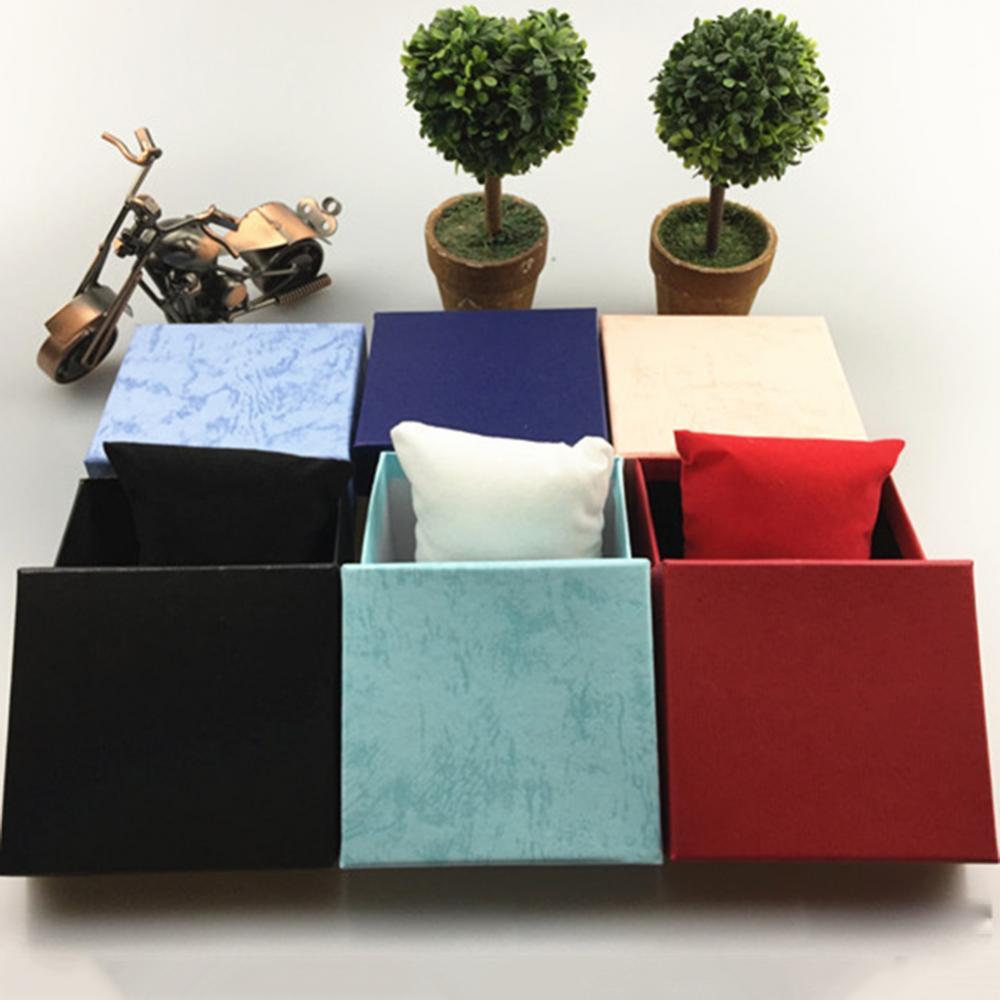 Pure Color Simple Watch Box Gift Box Square Cardboard Watch Display Box jewelry box Bracelet Watch Winder Holder Watch Organizer