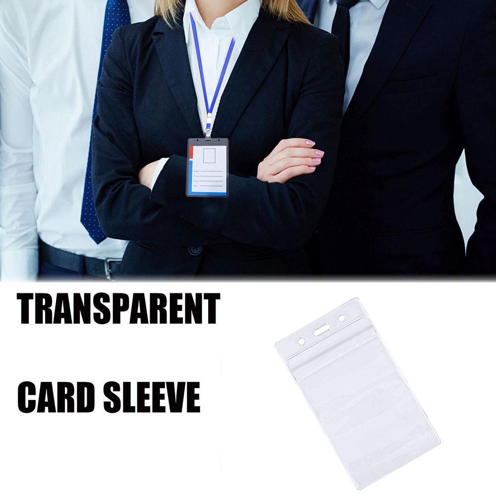 PVC transparent frosted card holder waterproof ID document brand lanyard rope card student student ID holder holder factory T8G9