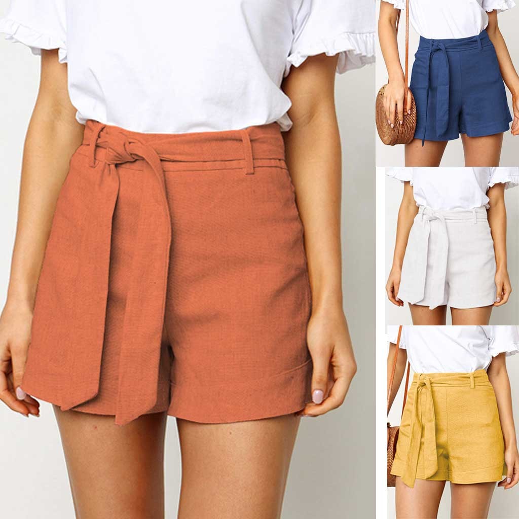 Shorts Women Denim Shorts Jeans Shorts Women Elastic Waist Bandage Loose Hot Summer Shorts Trousers Шорты Женские