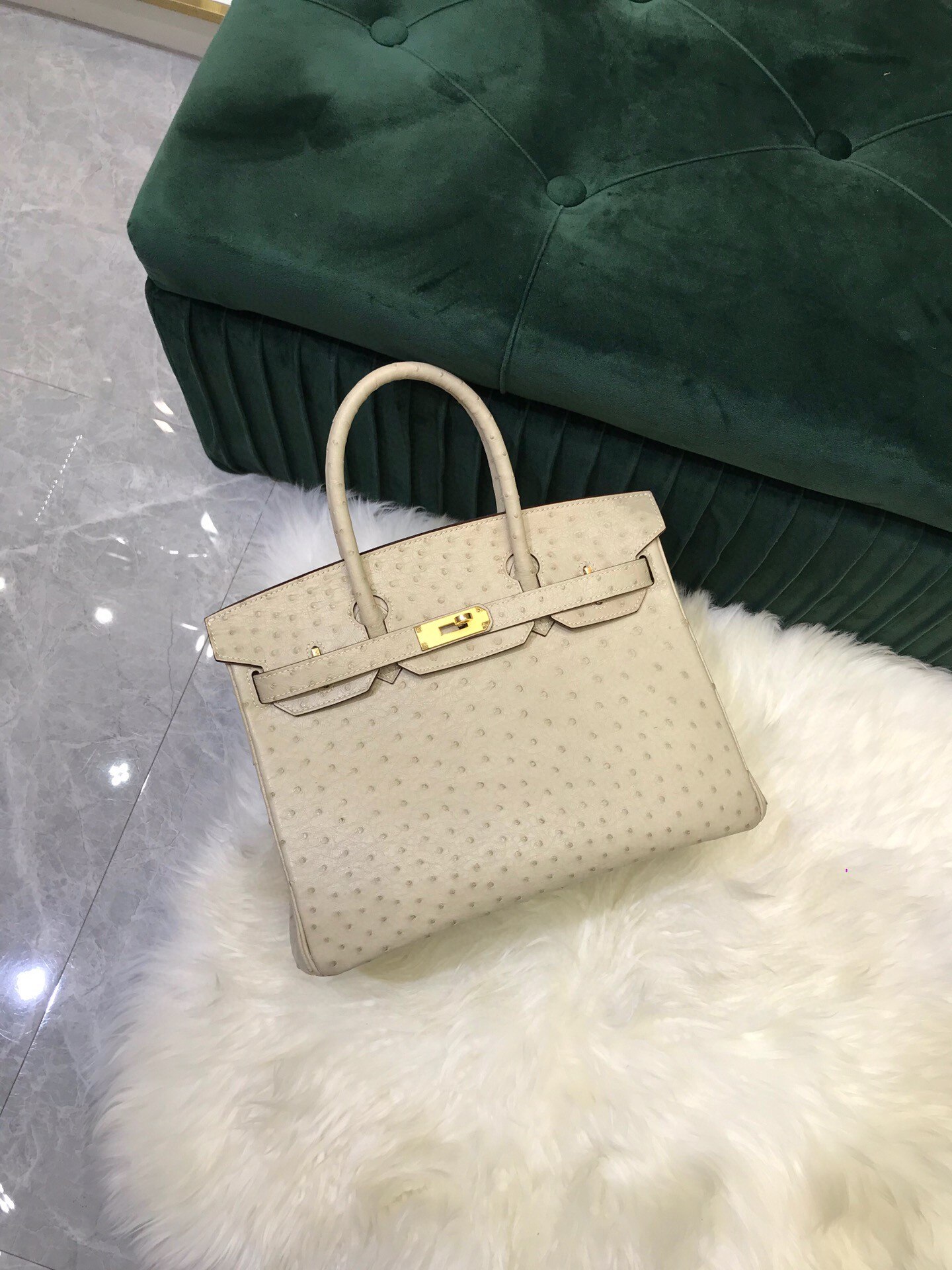 Fully Handmade Ostrich Brand Handbag, 25CM Luxury bag,Designers Purse,Wax Line Stitching, Fast delivery