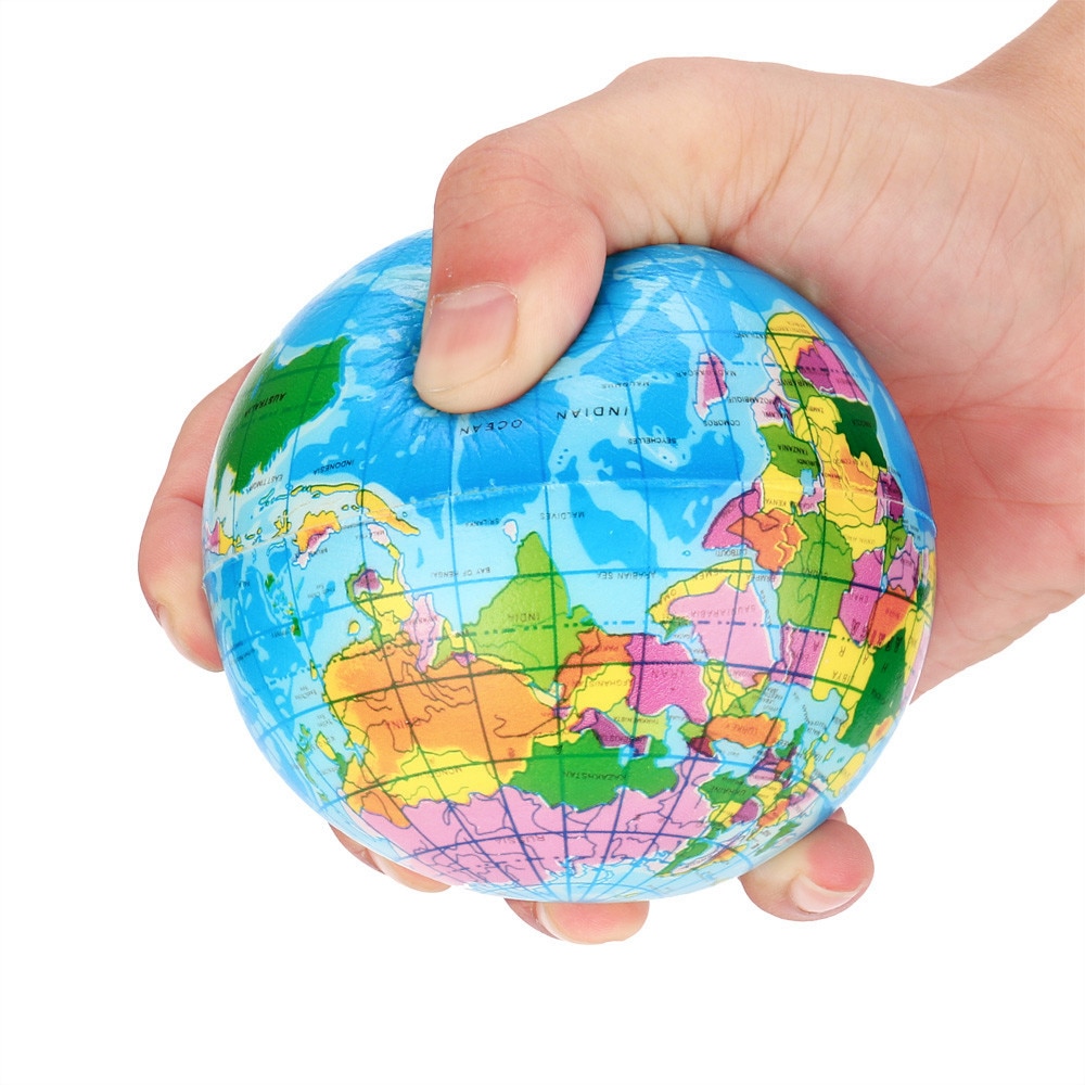 Funny Fidget toys Stress Relief World Map Foam Ball Atlas Globe Palm Ball Planet Earth Ball Gift Stress toys antistress toy