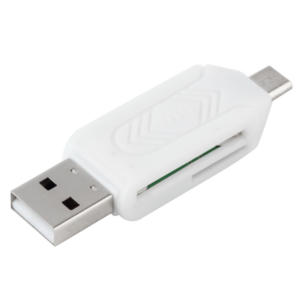 ABS 55 x 16 x 10mm (L x W x H) Universal Card Reader Mobile phone PC card reader Micro USB OTG Card Reader flash memory