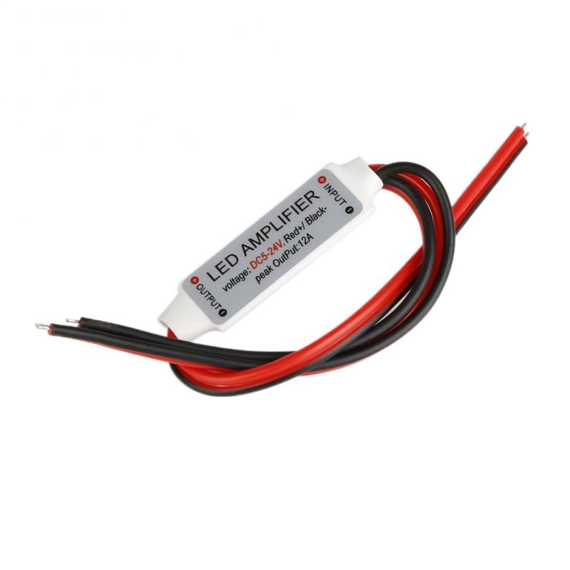 Newest Mini Size LED Amplifier Controller Amplificador Power Accessories LED Strip Single Color LED Signal Control Amplifier Hot