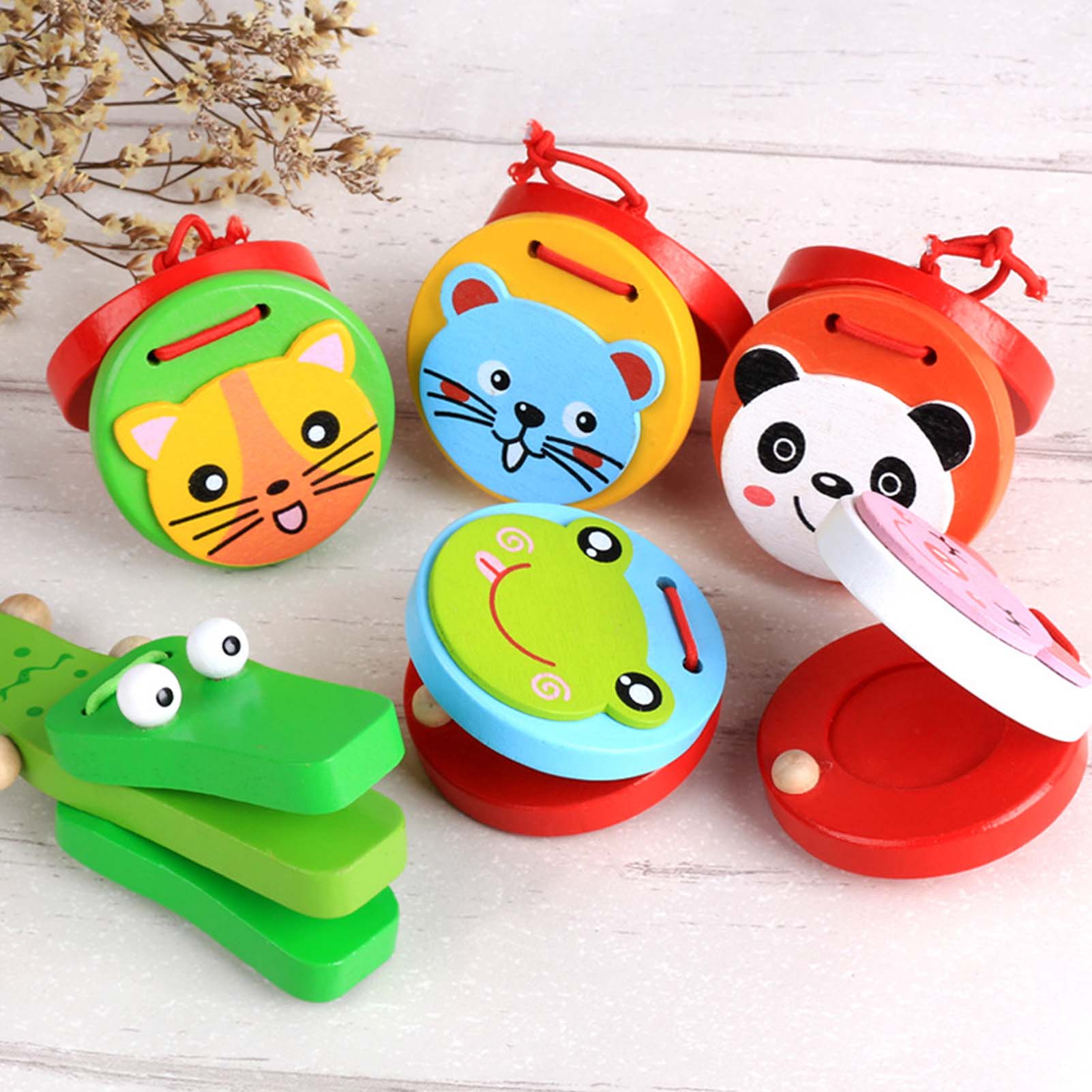 Wooden Puzzle Early Montessori Educational Cartoon Musical Instrument Toy Musical Instrument Toys Cartoon Pattern Kids