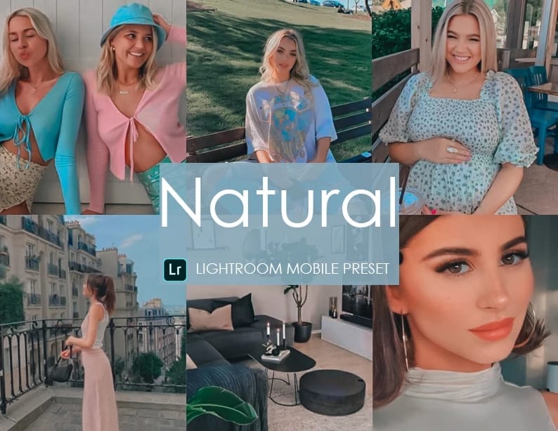 Filtre naturel Chic pour Mobile, avec préréglages, pour la salle de lumière, application gratuite, pour la mode, blanc, vert