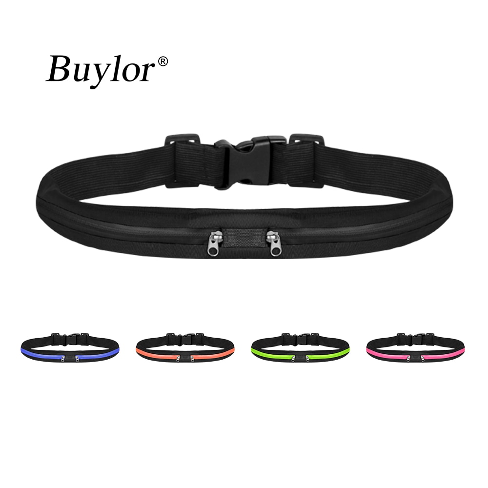 Buylor Running Belt Bag Women Men Sports Waist Bag Waterproof Portable Waist Pack Pocketbelt Phone Pouch for Cycling Gym