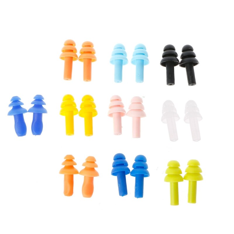 2pcs Silicone Ear Plugs Anti Noise Snore Earplugs Comfortable for study Sleep T8DA