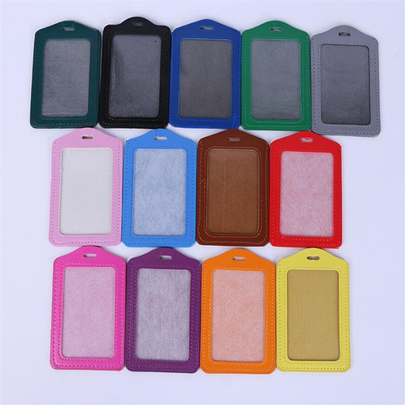 Luxury Quality 616 PU Leather Material Card Sleeve Holder ID Badge Case Bank Credit Card Badge Holder Student Office Card Cover