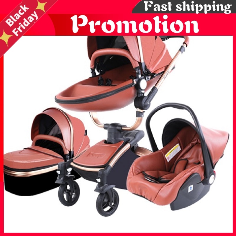 Newborn Baby Stroller 3 in 1 Multifunctional Walker High Landscape Stroller Folding Strollers Baby Trolley Kinderwagen Poussette