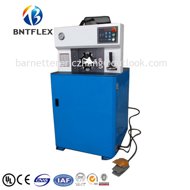 crimping 1/8" to 2" four wires BNT81T thin hydraulic hose crimping machine