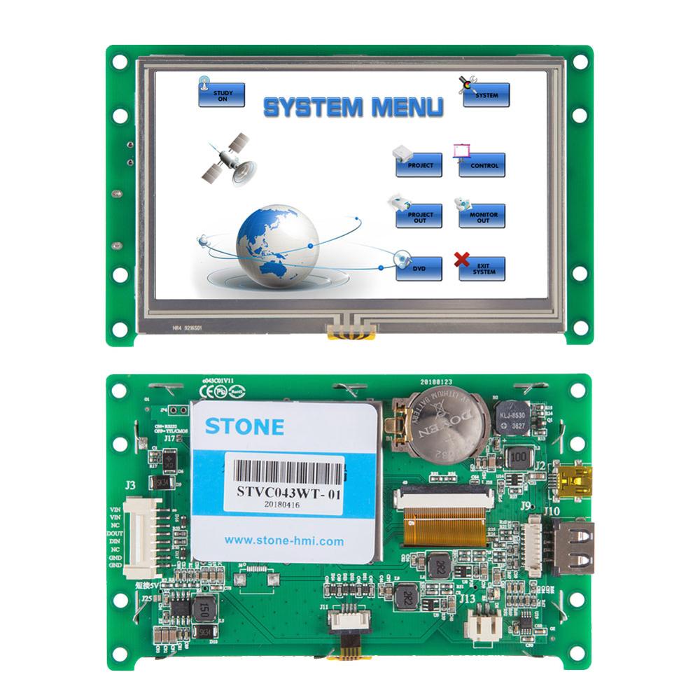 4.3 LCD Touch Screen Panel with Controller Board for Industrial Embedded System 100PCS