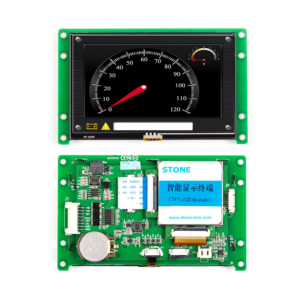 4.3 inch 480x272 LCD Screen Panel with Software & UART Port & Controller 100PCS