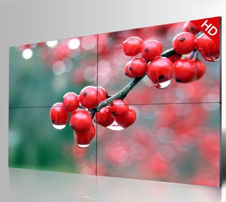 led hd TV display 46" 2x2 video wall lcd video wall led video wall with free software for large display computer pc