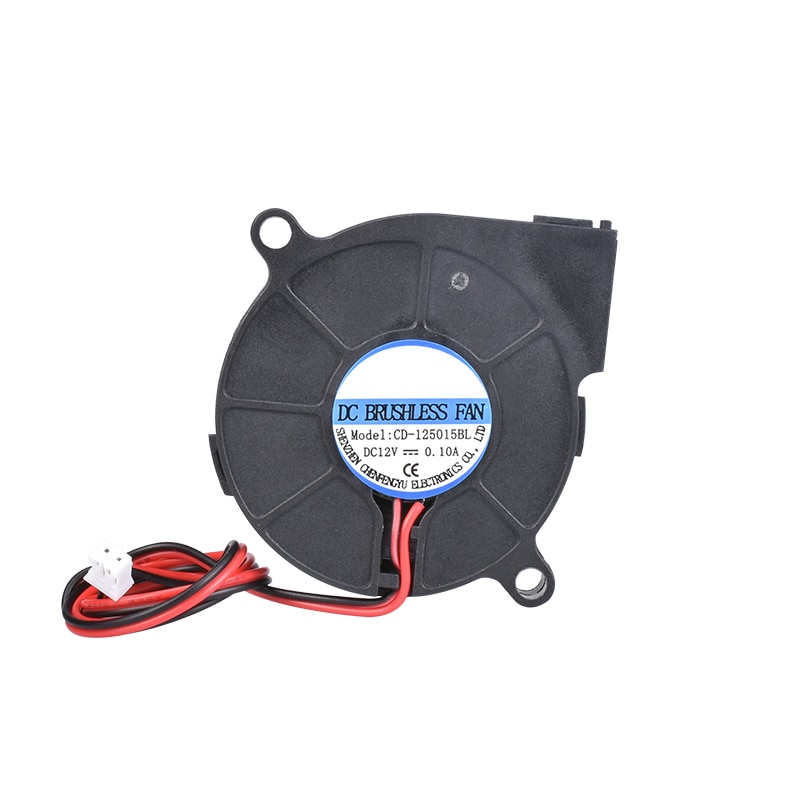 3D Printer Parts 5015 Blower Fan 12V 24V 0.1A Turbo cooling fan 5cm 50x50x15mm 5015/4010/3010 5V Black Plastic Fans For Extruder