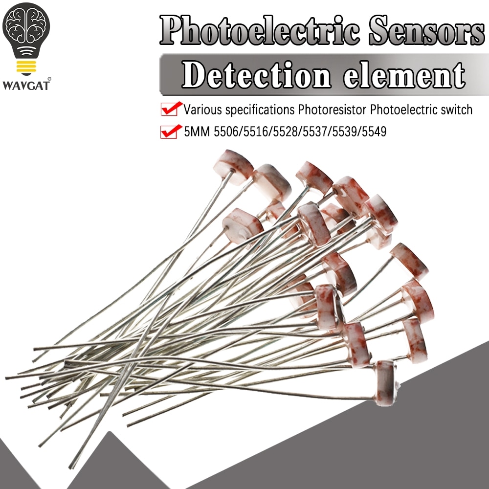 20pcs 5506 5516 5528 5537 5539 Light Dependent Resistor LDR 5MM Photoresistor wholesale retail Photoconductive resistance