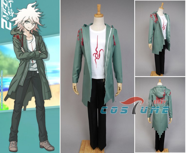 Anime Super Dangan Ronpa 2 DanganRonpa Nagito Komaeda Jacket Coat Cosplay Costume Halloween For Women Men
