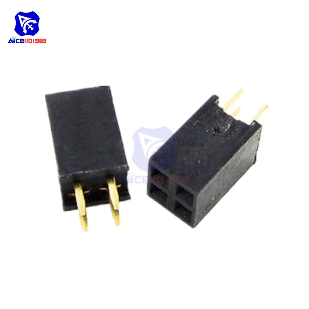 diymore 10PCS/Lot 2X2 4Pin Double Row 2.54mm Pitch Straight Header Female Socket Connector