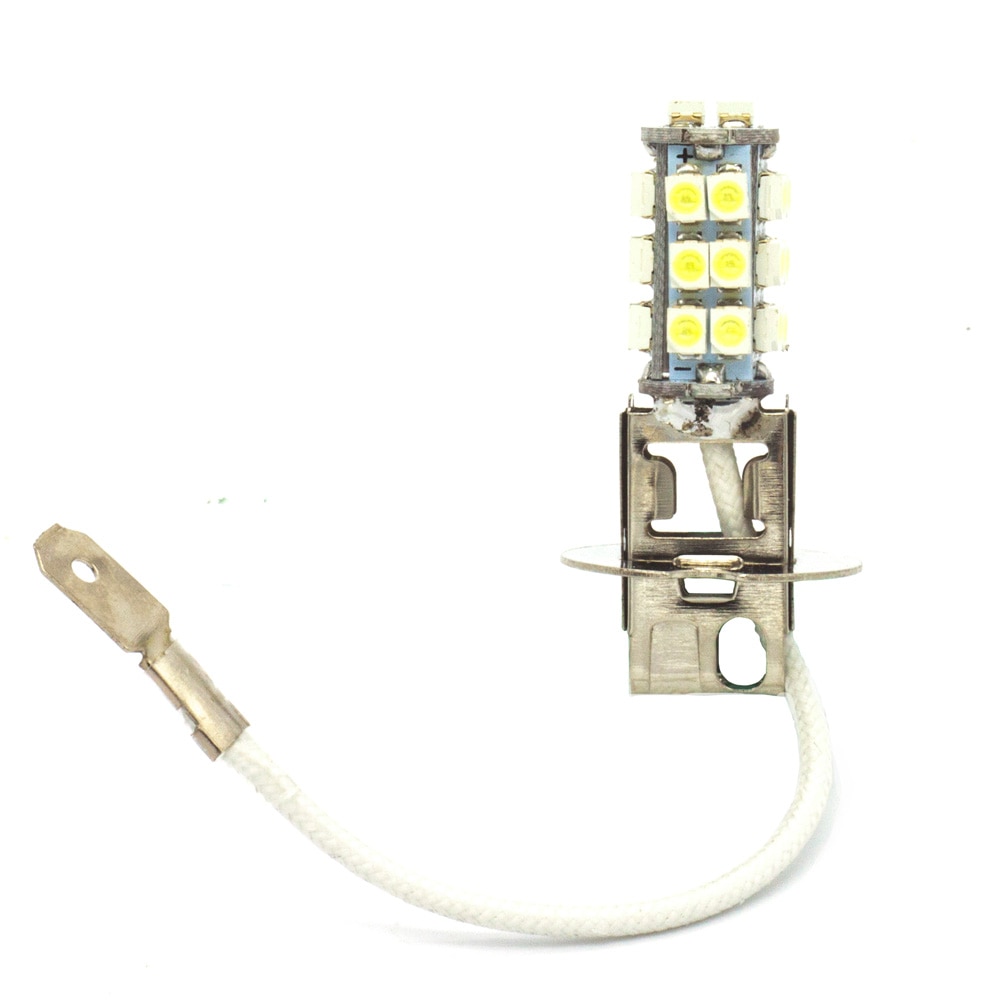 1 Pcs H3 pk22s 26 SMD Car Led White Lights Fog Lamp Bulb for DC 12V