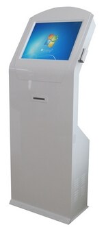 19 inch printer card attendance terminal self service all in one touch screen PC Automatic card reader ticket hospital kiosk