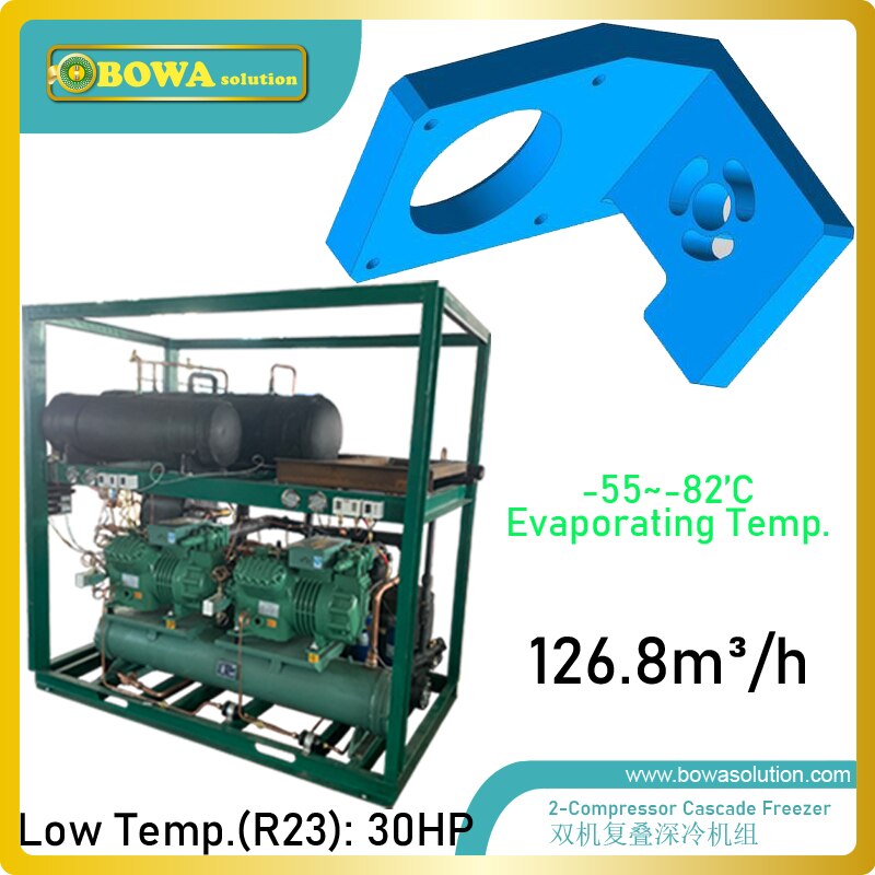 Water-cooled cascade cryogenic unit is used in aerospace such as heat sink experiment or component environmental simulation test
