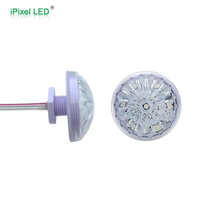 RGB 60mm amusement pixel rides DC24V UCS1904 led cabochon light