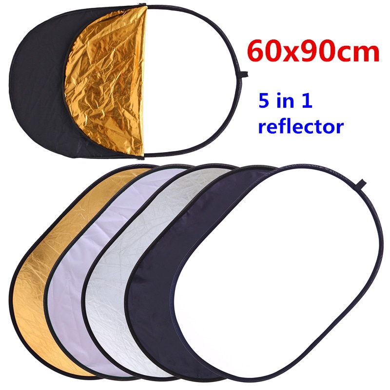 CY 60x90cm 24''x35'' 5 in 1 Multi Disc Photography Studio Photo Oval Collapsible Light Reflector handhold portable photo disc
