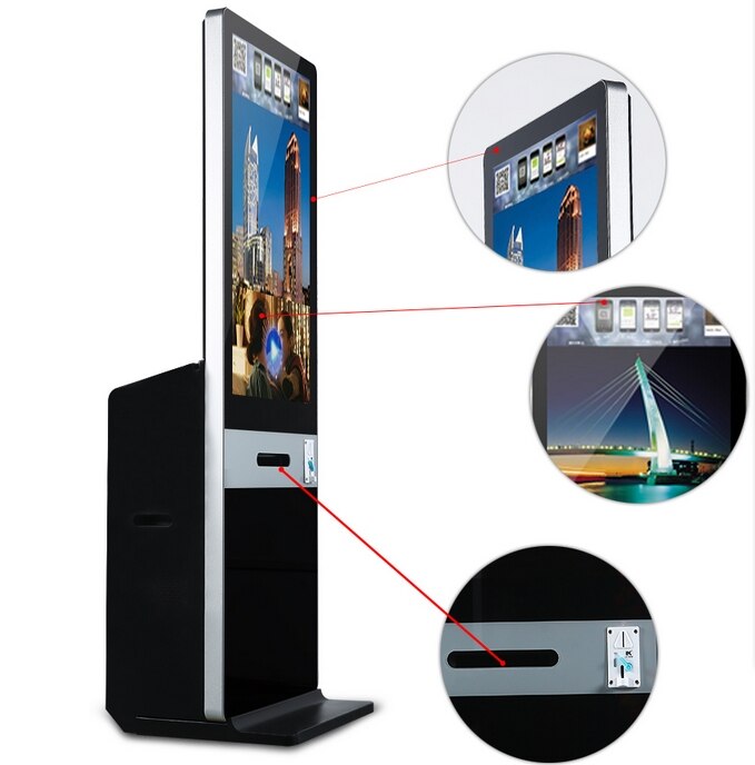 42 inch LCD tft hd Payment Photo taken totem booth kiosk terminal with printer