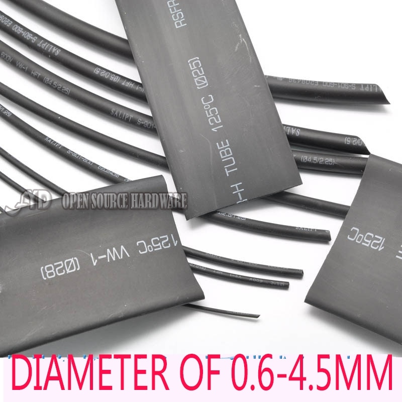 1 Meter High-quality heat shrinkable tube diameter of 0.6-4.5mm