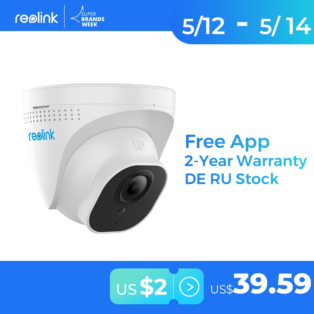 Reolink PoE IP Camera 5MP Super HD Night Vision P2P Onvif Motion Detection Outdoor Dome Smart Home Video Surveillance RLC-520