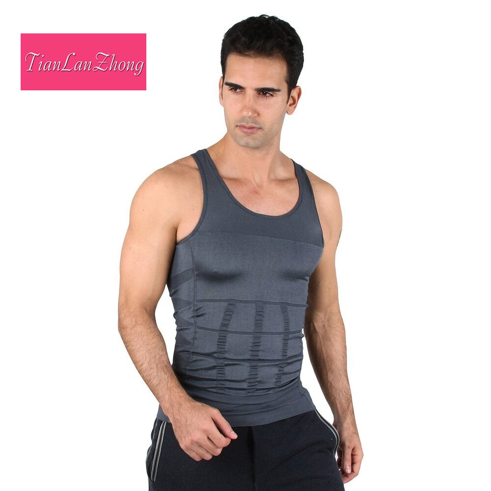 100 ps Wholesale Men's Belt Body Sculpting Polyamide Nylon Men Vest Waist Abdomen Slimming Underwear Men