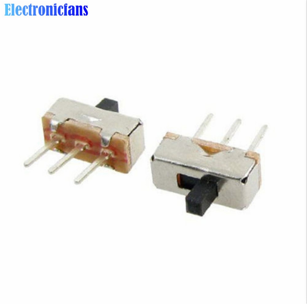 20Pcs/Lot SS12D00G3 SS-12D00G3 Slide Switch 2 Position SPDT 1P2T 3Pin PCB Panel Mini Vertical Toggle Switches For DIY
