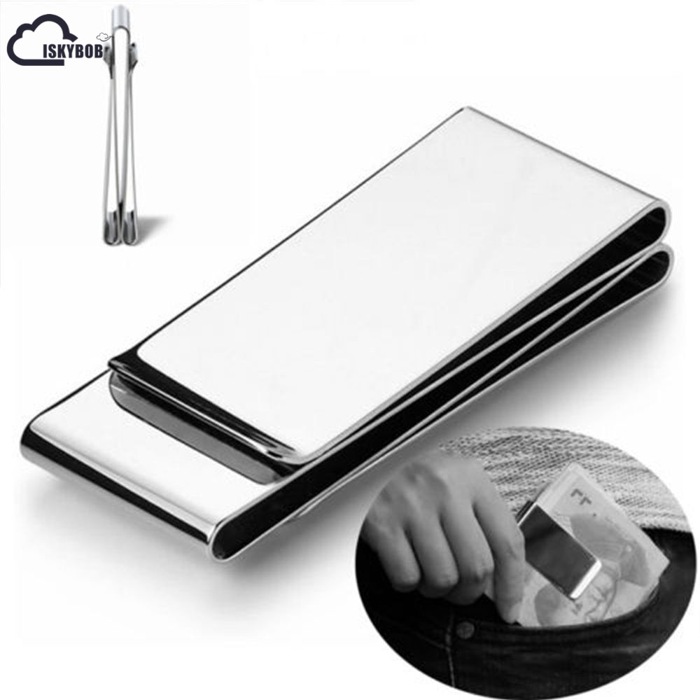 ISKYBOB Money Clip Card Dollar Metal Clamp Pocket Clip Holder Credit Cards Clips Money