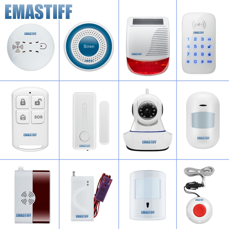 DIY complete door PIR smoke accessories for the our NEW W2B WIFI home security GSM alarm system Wireless Video IP camera monitor