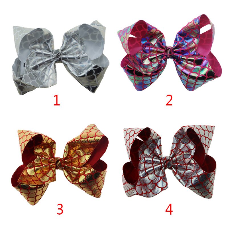 40pcs DHL Free shipping JojoSiwa Mermaid Bow Hair Costume 8" Large Hair Accessory