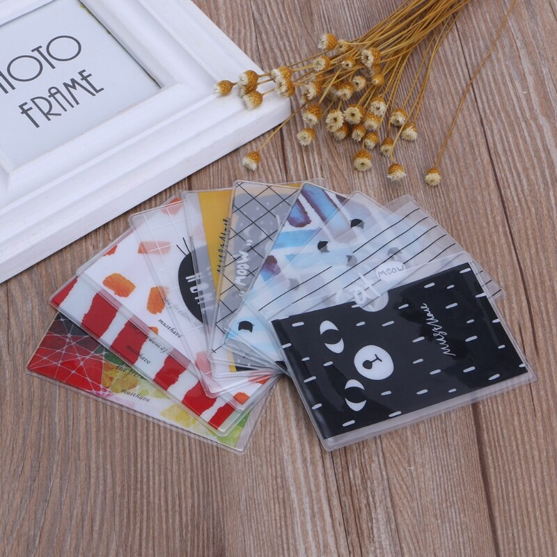 Cartoon Credit Card And File Sleeve Protectors ID Holder Case Kawaii PVC Layer Organizer W15