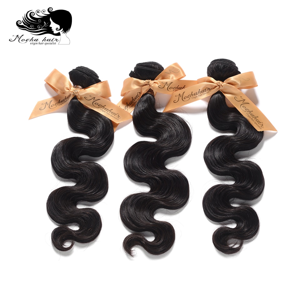 MOCHA Hair 10A Brazilian Virgin Hair Body Wave 3 Bundles10"-26"100% Unprocessed Human Hair Extension Natural Color Free Shipping