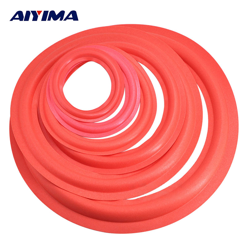 AIYIMA 2Pcs Speaker Rubber Surround 4/5/6.5/8/10 Inch Speakers Repair Parts Foam Edge Sponge DIY For Speaker Accessories