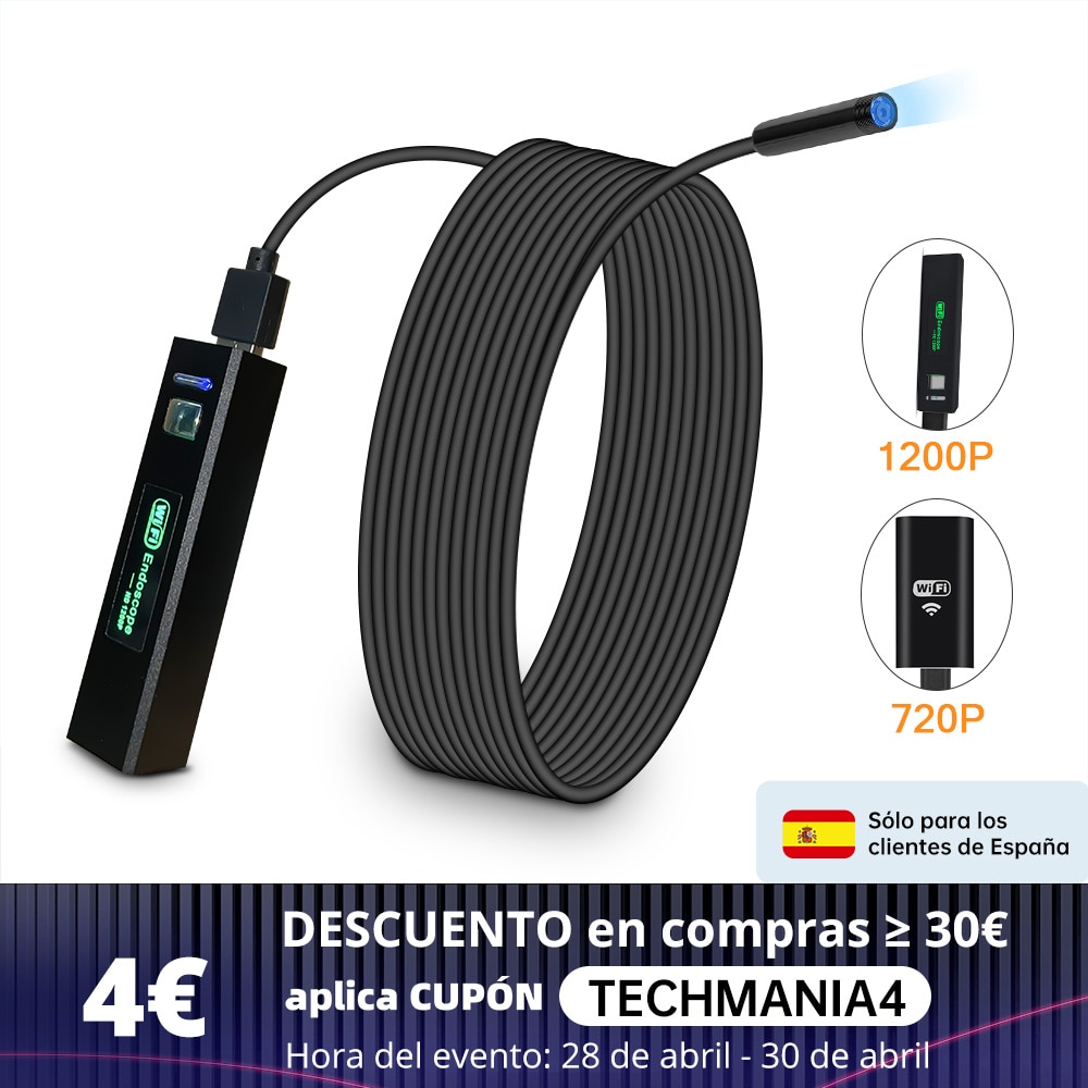 KERUI WIFI Endoscope Camera Mini Waterproof Soft Cable Inspection Camera 8mm 1M USB Endoscope Borescope IOS Endoscope For Iphone