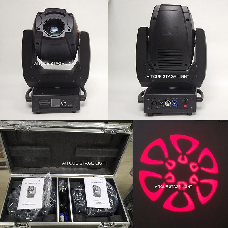 (10lot+flycase)China moving heads lyre dj moving head led led 300w moving head led spot gobo led moving head flightcase