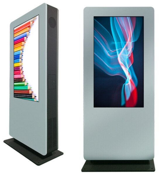 High bright 2000 nits outdoor waterproof 42 46 55 65 inch lcd tft HD 1080p display ad digital signage With CPU i5 pc built in