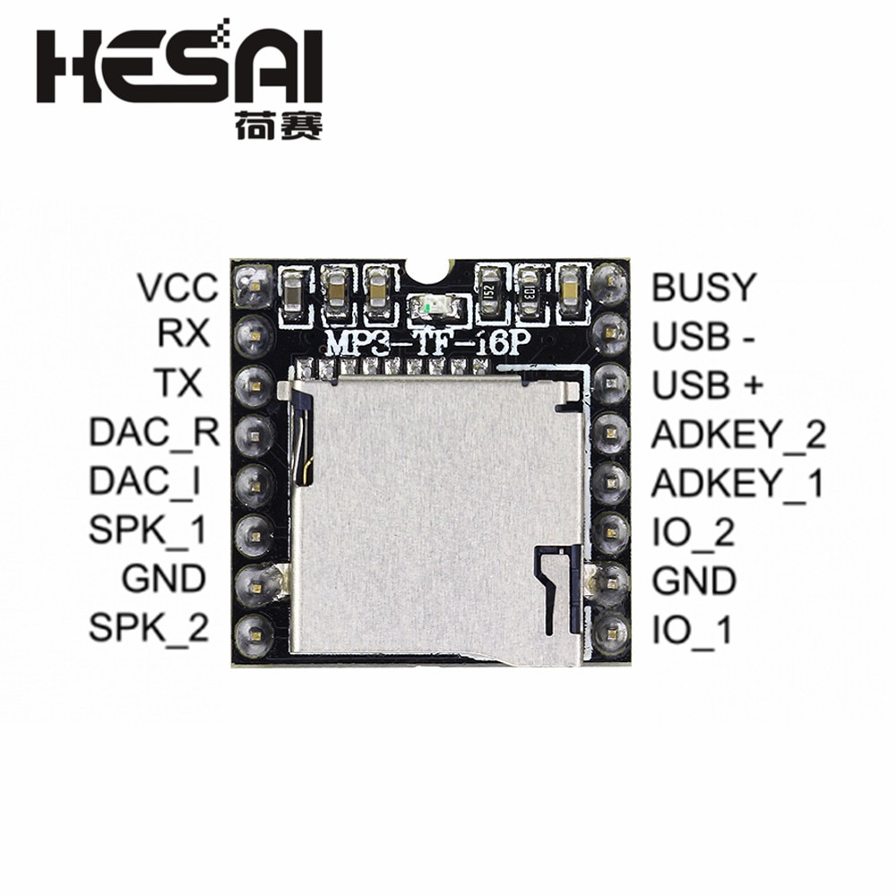 2021！DFPlayer Mini MP3 Player Module MP3 Voice Decode Board Supporting TF Card U-Disk IO/Serial Port/AD for arduino Diy Kit