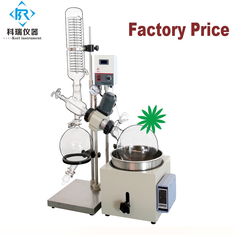 Hemp Distillation with sealing Laboratory 5L Manual lift rotary evaporator