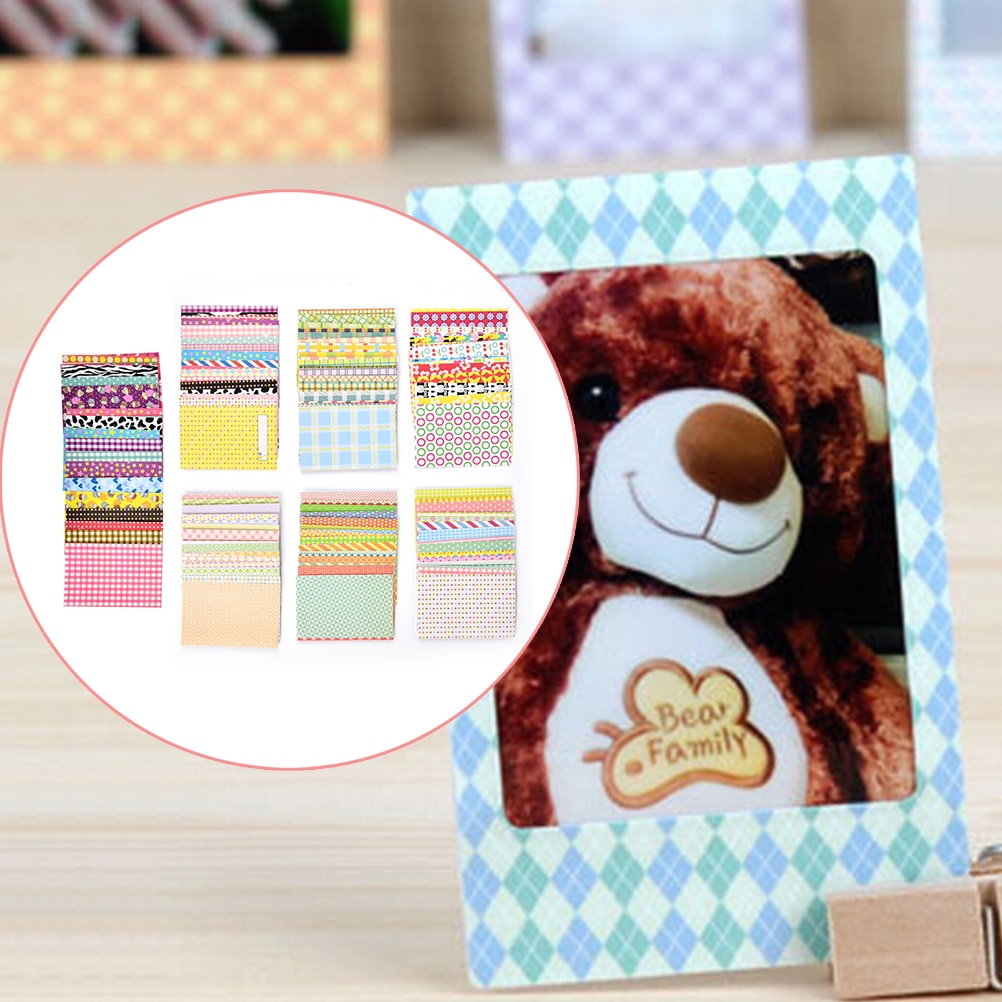 Candy Color Photo Albums Stickers DIY Scrapbook Decorative Paper Photos Frame For Instax Mini Film Home Decor